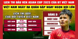 Lịch thi đấu của đội tuyển nam Việt Nam tại Asian Cup 2023